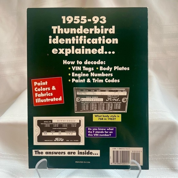 Thunderbird ID Numbers,1955-93 Cars & Parts Magazine Matching Numbers Series EUC - Picture 2 of 14